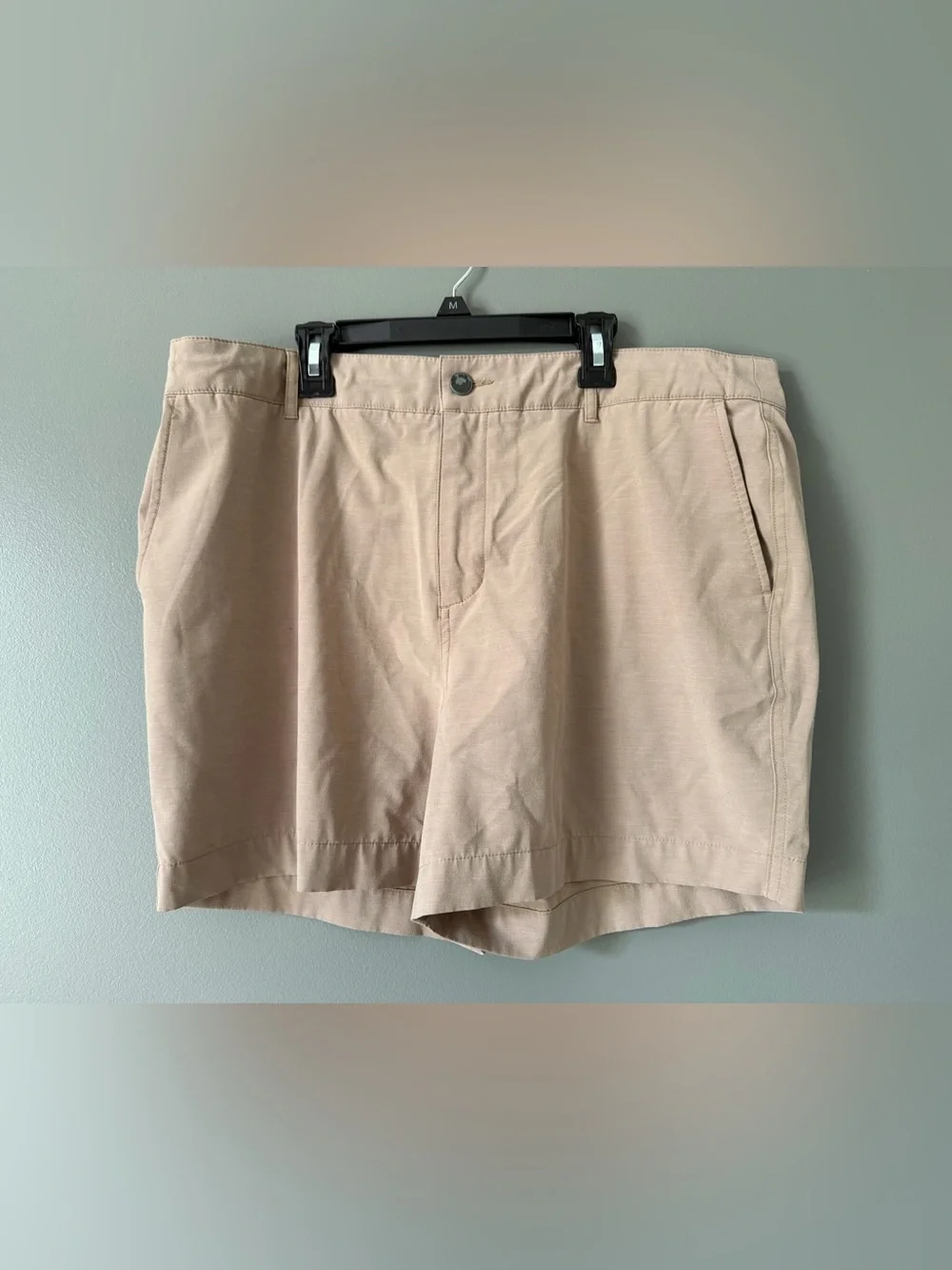 Faherty Mens All Day Shorts 36 Khaki Stretch Drawstring Chino 5” Inseam Casual